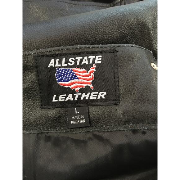 Allstate Leather Chaps In Excellent Condition, Size Large, Black - Picture 2 of 6